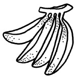 漂亮的香蕉简笔画