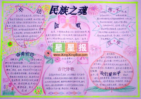 宜居重庆小学手抄报——民族之魂