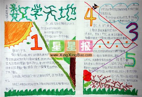 数学手抄报内容——数学天地